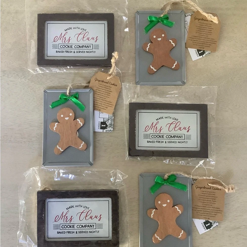 3 Target Bullseye Mrs Claus Cookie Co Ornaments